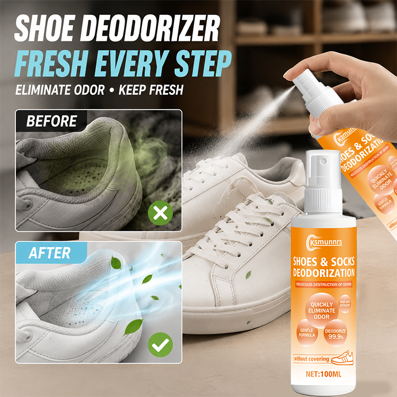 Sneaker Care Spray - Foot Odor Spray, Deodorizing Cleaner for