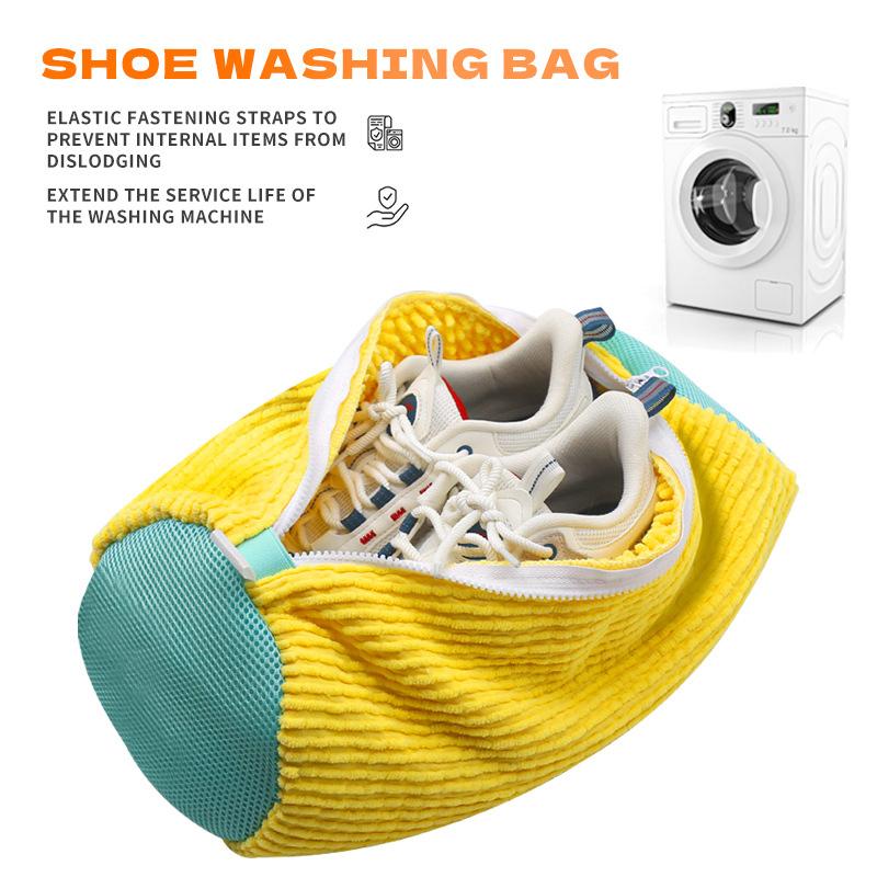 Shoe Cleaning Brush - Washing Machine Shoe Wash Bag with
